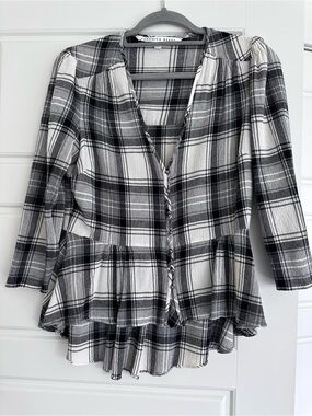 Veronica Beard Pismo Plaid blouse